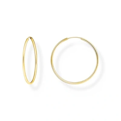 Image of THOMAS SABO Women Gold plated medium hoop earrings 925 Sterling Silver, 18K Yellow Plating CR728 413 39
