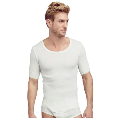 Image of Jockey® Classic Cotton Rib Shortsleeve Shirt, Off White, M