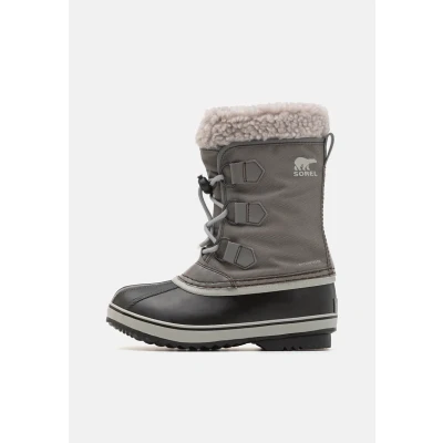 Image of Sorel YOOT PAC WP Unisex Laceup boots for kids, Size: 6, Quarry/dove Textile/synthetics