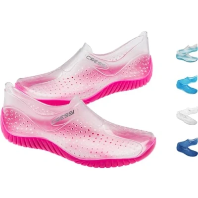 Image of Cressi Water Shoes Adult for All Types of Sports Activities, Clear/Pink, 5.5/UK