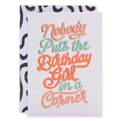 Image of Kindred Birthday Girl In A Corner Funny Card