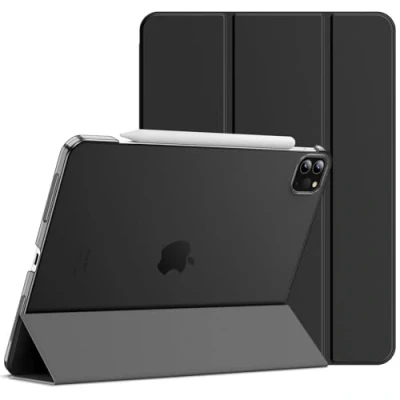 Image of JETech Case for iPad Pro 11 Inch (2022/2021/2020 Model), Not Newest 2024 Model, Slim Stand Hard Back Shell Smart Cover with Auto Wake/Sleep (Black)