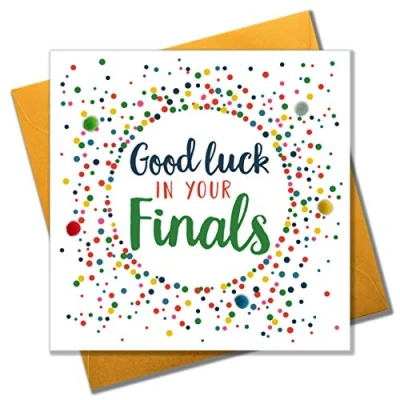 Image of Pom Pom&quot;Good Luck in Your Finals&quot; Greeting Card, POM074