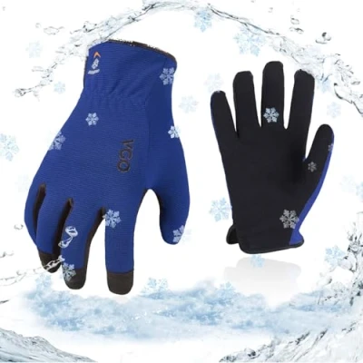 Image of Vgo... 1Pair 5℃/41F Winter Work Gloves, Cold Weather Safety Gloves,Cold Storage or Freezer Glove AL8736FL(Blue,L)