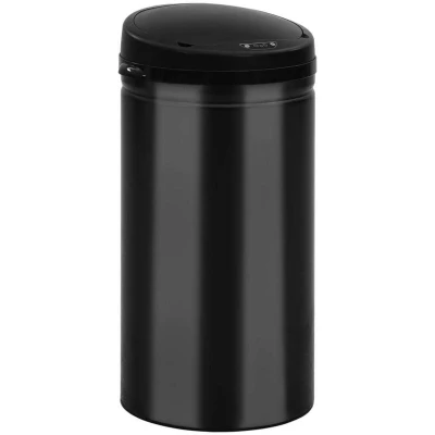 Image of vidaXL Automatic Sensor Dustbin 50 L Carbon Steel Black