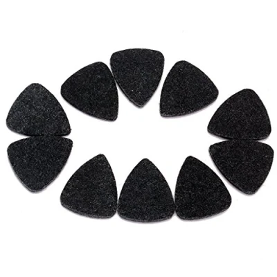Image of Alnicov Guitar Picks Wool Plectrums,Wool Felt for Ukulele 10Pcs(black)