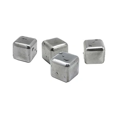 Image of Vin Bouquet FIE 015 Metal ice rocks. Stainless Steel chill rocks, in magnetic box with velvet pouch
