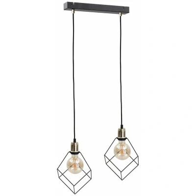 Image of Ruben Bar Pendant Ceiling Light Gold, 50cm, 2x E27