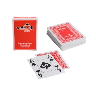 Image of Redtooth Poker Casino Quality Playing Cards with Four Jumbo Indexes &amp; 100% Plastic