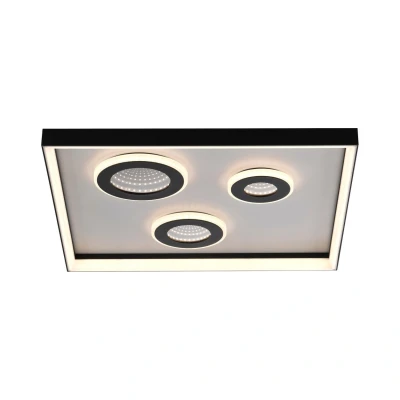 Image of Paul Neuhaus LED ceiling lamp Dune, 45 cm, black, CCT, dimmable.