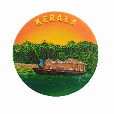 Image of 3D Kerala India Fridge Magnet Travel Souvenir Gift Home Kitchen Refrigerator Decoration Magnetic Sticker Craft Collection