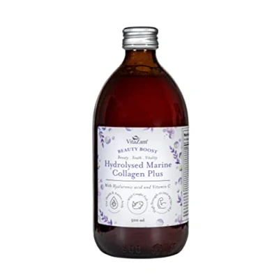 Image of Diamond Elixir Marine Liquid Collagen Type 1 &amp; 3 Hydrolysed Peptides 10000mg with Hyaluronic Acid, Vitamin B, C, D, Biotin, Silica for Hair, Skin, Nails, Joints, 500ml