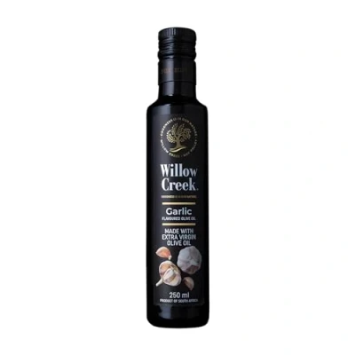 Image of Willow Creek 250ml Garlic Flavoured Extra Virgin Olive Oil Award Winning Exquisite Natural Flavour Ideal for Pasta, Pizza, Chicken and Vegetables EVOO