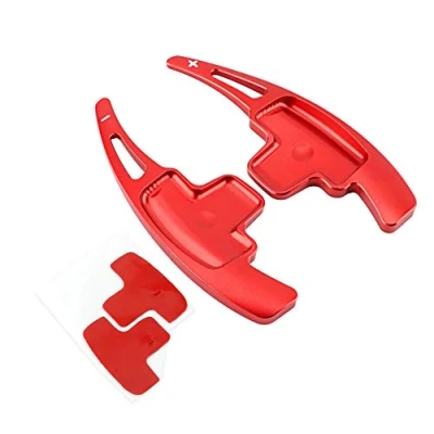 Image of Steering Wheel Paddle shifter extension, Aluminum Car Shift Paddles Extensions Fit For A B E R M Class(red)