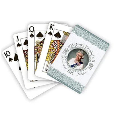 Image of Platinum Jubilee Playing Card Commemorative Memorabilia Queen Elizabeth Souvenirs Gift (By LILAJ)