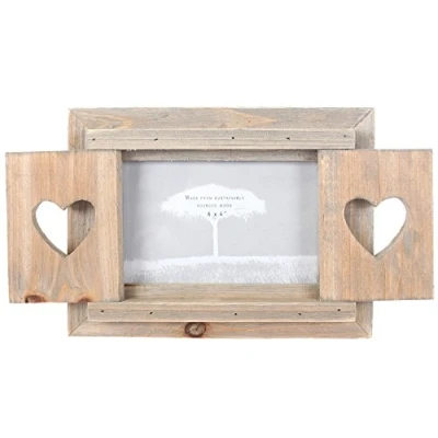 Image of Jones Home &amp; Gift Photo Frame, Wood, Brown, 22.5x3x17.5 cm