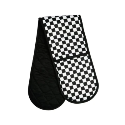 Image of Premier Housewares Check Mate Double Oven Glove Black/White
