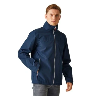 Image of Regatta Professional Men&#039;s Breathable Ascender Waterproof Shell Jacket Navy Classic Red