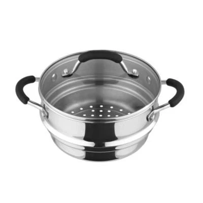 Image of Lakeland Stainless Steel Universal Steamer Pan Fits 18 &amp; 20cm Saucepans
