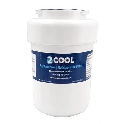 Image of 2COOL GE MWP Smart Water Compatible Refrigerator Filter American Fridge Freezer Dispenser &amp; Ice Cartridge for MWF Water, Hotpoint, Amana Kenmore