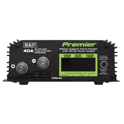 Image of Sealey Premier Battery Support Unit Charger &amp; Maintainer 40A