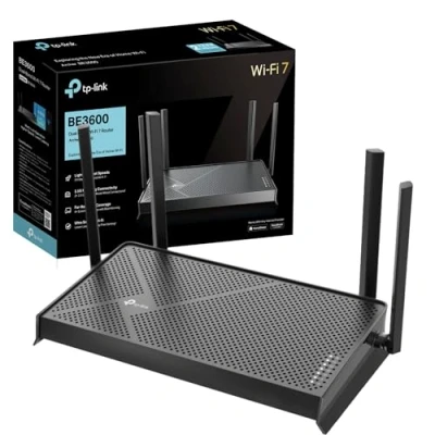 Image of Dual Band Wi Fi 7 Router, up to 3570 Mbps, 2x 2.5G Ports, Parental Controls, Works with Google Assistant, Ultimate Range, EasyMesh network, VPN Clients and Server Supported (Archer BE3600)