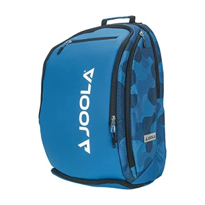 Image of JOOLA Pickleball Bag Vision II Deluxe Backpack Large Paddle fits 4 Paddles &amp; Gear Fence Hook, Extra Pockets, Ventilated Shoe Storage Blue