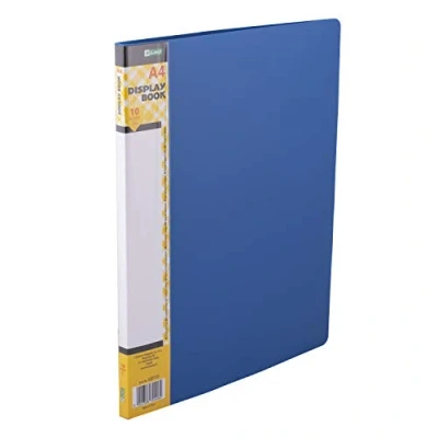 Image of D.RECT Display Book PP A4, 10 Sleeves, Transparent Wallets Folder Folder, Presentation Offer Blue