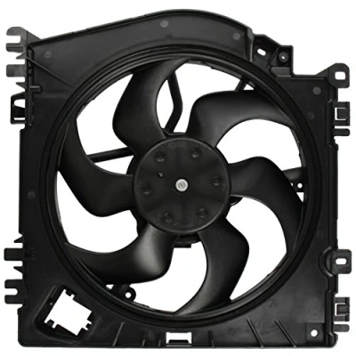 Image of 1551455 Cooling fan NISSENS 85598 315mm 12V with radiator shroud, without resistor control unit NISSAN: Micra C+C 3, RENAULT: CLIO 3