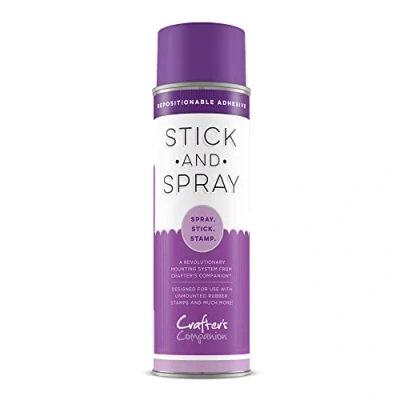 Image of Crafter&#039;s STK SPR Companion Stick &amp; Spray Unmounted Stamp Adhesive, Purple package may vary