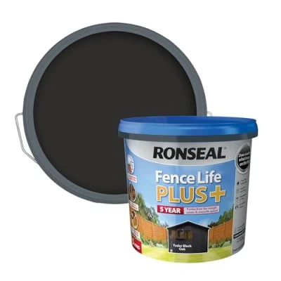 Image of Ronseal Fence Life Plus Tudor Black Oak 5L