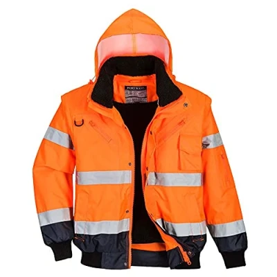 Image of Portwest Hi Vis Contrast Bomber Jacket Orange/Navy XS