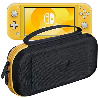 Image of ButterFox Switch Lite Carrying Case for Nintendo with 19 Game and 2 Micro SD Card Holders Yellow/Black
