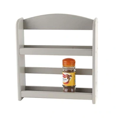 Image of APOLLO 4941 Spice Rack 2 tier GREY, Wood, 7 x 27 24.5 cm