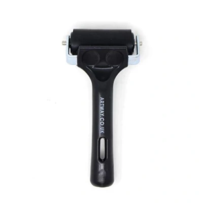 Image of Artway Rubber Inking/Lino Brayer Roller 5.5cm Black Ideal for Printmaking/Lino Printing