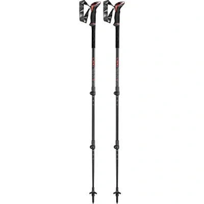 Image of LEKI Makalu poles, bright red black dk anthracite, 110 145 cm