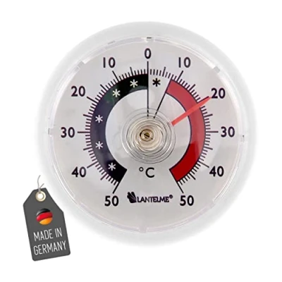 Image of Lantelme 2456 Round Bimetal Analog Stick Freezer Thermometer; Refrigerator Thermometer Temperature Display/ 50C