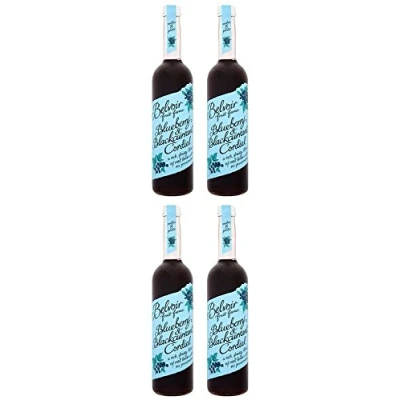 Image of (4 Pack) Belvoir Blueberry/Blackcurrant Cordial 500ml 4 Pack Bundle