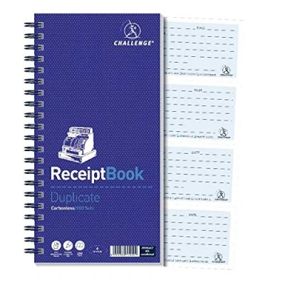 Image of Challenge Duplicate Receipt Book 200 Sets 280x141mm 100080056 + FINCHLEY Pen Free