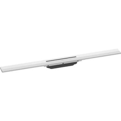 Image of hansgrohe 56044700 RainDrain Flex Ready Set Shower Drain 800 Can Be Shortened Matte White Complete Channel, 80 cm