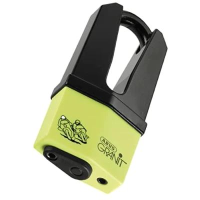 Image of ABUS 00903 Hardened Steel Brake Disc Lock with Keys Yellow