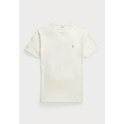 Image of Polo Ralph Lauren Short Sleeve Basic Tshirt, Men&#039;s, Size: Small, Parchment cream
