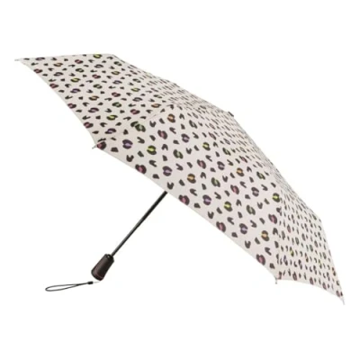 Image of Totes ECO BRELLA® X TRA STRONG Auto Open/Close Bright Animal Print Umbrella