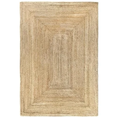 Image of HAMID Rug Jute Alhambra Natural Colour, Rug, Area 100% Fibre Hand Wovem, Braided for Home, Living Room, Floor Carpet..(170x120cm)
