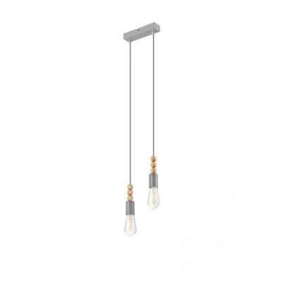 Image of Simon Cluster Pendant Ceiling Light Silver, 2x E27