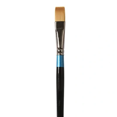 Image of Daler Rowney Aquafine Watercolour Brush, Soft Synthetic Hair, Short Handle, Flat, 1/2in