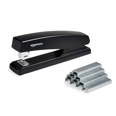Image of Amazon Basics Stapler with 1000 Staples Black