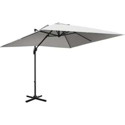 Image of Outsunny 2.7x2.7m Garden Cantilever Parasol w/360 Rotation Crank Handle Tilt84D 120V00GY