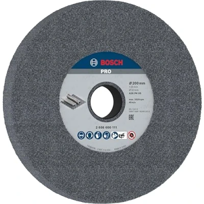 Image of Bosch 2608600111 Grinding Disc for Straight Grinders 200 mm, 32 36 mm