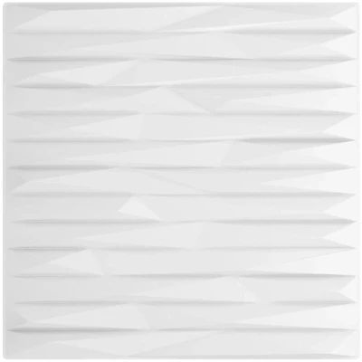 Image of vidaXL Wall Panels 48 pcs White 50x50 cm XPS 12 m² Stone